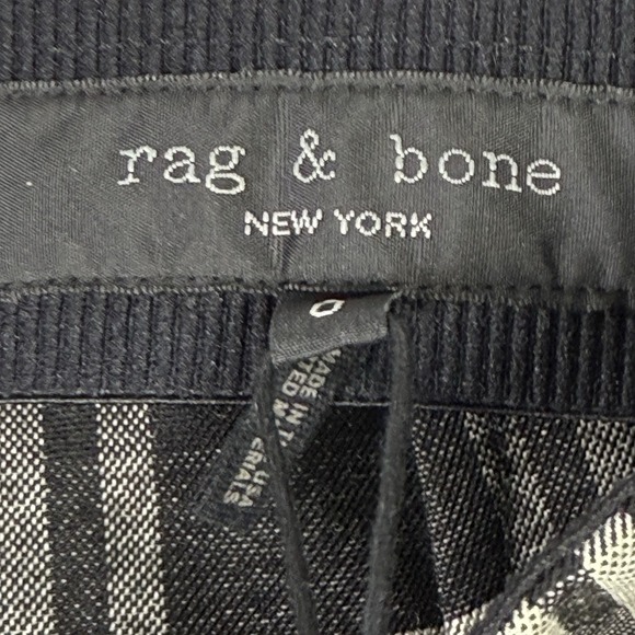 Rag & Bone Pants Womens 0 Black White Plaid Simone Check New York NWT - Picture 3 of 11